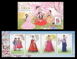 North Korea 2013 Mih. 6038/41 National Costumes (booklet) MNH ** - Korea (Noord)