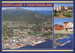 72580085 Sortland Vesteralen Fliegeraufnahme Teilansichten Sortland - Noorwegen