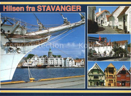 72576638 Stavanger Schiffsbug Haeuserpartie Altstadt Stavanger - Norwegen