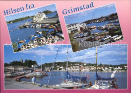 72576482 Grimstad Havnepartier Hafen Segelyachten Grimstad - Norway