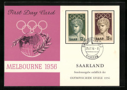 AK Melbourne, Olympische Spiele 1956, Sonderausgabe Des Saarlandes  - Otros & Sin Clasificación