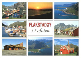 72576405 Flakstadoy Panorama Insel Mitternachtssonne Flakstadoy - Noorwegen