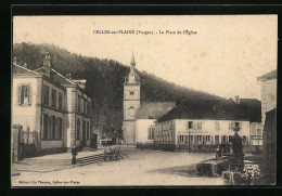 CPA Celles-sur-Plaine, La Place De L'Eglise  - Other & Unclassified