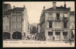 CPA Rentiremont, L'Hotel De La Poste Et Rue Jannys  - Other & Unclassified