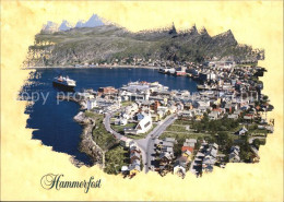 72576376 Hammerfest Panorama Hafen Gebirge Fliegeraufnahme Hammerfest - Noruega
