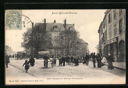 CPA Saint-Dié, Rue D'Alsace Et Rue De Foucharupt  - Other & Unclassified