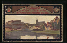 Künstler-AK Tübingen, 30. Allg. Liederfest Des Schwäb. Sängerbundes 1913, Ganzsache  - Cartoline