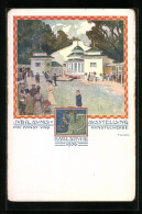 Künstler-AK Karlsruhe, Jubiläums-Ausstellung Für Kunst Und Kunstgewerbe 1906  - Exhibitions