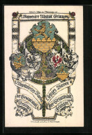 Lithographie Ganzsache Bayern PP15F7: Erlangen, 1. Wappen Der Altstadt  - Briefkaarten