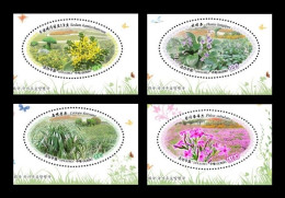 North Korea 2024 Mih. 7056/59 Flora. Lawn Plants. Flowers MNH ** - Korea, North