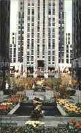 71941877 New_York_City Rockefeller Center Building Flower Garden - Autres & Non Classés