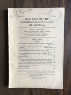 Bulletin Of The Seismological Society Of America - Vol.38 - Number 2 - April 1948 - Other & Unclassified