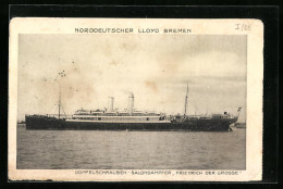 AK Doppelschrauben-Salondampfer Friedrich Der Grosse Im Hafen  - Steamers