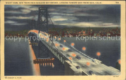 71940618 San_Francisco_California Oakland Bay Bridge At Night - Andere & Zonder Classificatie