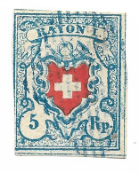 SWITZERLAND Mi# 13II Aym B Used VF - Used Stamps