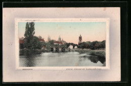 Präge-AK Merseburg, Königliches Schloss Mit Waterloobrücke  - Merseburg