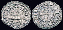 Crusader Principality Of Achaea Guy II De La Roche  Billon Denier Tournois - Keltische Münzen