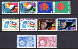 UNITED NATIONS UN NEW YORK - 1975 COMPLETE YEAR SET (10V) AS PICTURED FINE MNH ** SG 263-273 - Unused Stamps