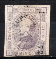 México 1872 Scott # 104 100c México (1 72) Light Thins CV: $80.00 Usd - Mexique