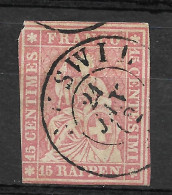 SWITZERLAND Yv# 28 Mi# 15II YMB USED VF - Used Stamps