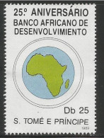 Sao Tome And Principe 1989 Mi 1149 African Development Bank Map MNH - São Tomé Und Príncipe