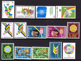 UNITED NATIONS UN NEW YORK - 1976 COMPLETE YEAR SET (14V) AS PICTURED FINE MNH ** SG 274-287 - Nuevos
