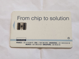 ISRAEL-RACOM- Electronic Card (smart Chip)-Schlumberger-(SCHLUMBERGER)-OUT SIDE WHITE-+5CARD PREPIAD FREE - Israele