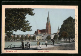 AK Schwerin I. M., Pfaffenteich Mit Dom  - Schwerin