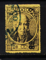 México 1868 Scott 55 50c San Luis Potosí (5 68) Complete Perforations, Good Margins CV: $45.00 Usd - México