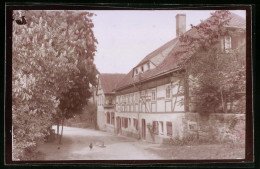 Fotografie Brück & Sohn Meissen, Ansicht Hintergersdorf, Strassenpartie An Der Talmühle, Spiegelverkehrt  - Orte