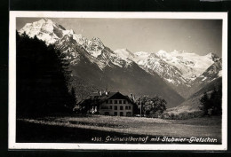 AK Neustift, Grünwalderhof Mit Den Stubaier-Gletscher  - Other & Unclassified