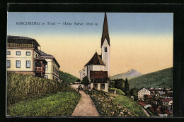 AK Kirchberg In Tirol, Ortspartie Mit Kirche  - Other & Unclassified