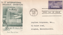 USA, Apr 30 1956, 5th International Philatelic Exhibition - 1951-1960