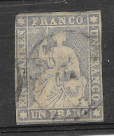 SWITZERLAND Yv# 31b USED W/a Little Thin And A Cut To The Side - Usados