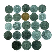 Third Reich Coins Lot Of 23 Coins 1 5 10 Pfennig 1937-1944 Germany 03747 - Verzamelingen