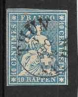SWITZERLAND Yv# 27b USED With A Little Thin - Used Stamps