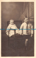 R059720 Boy And Little Child. Old Photography - World