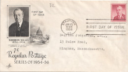 USA, Jan 10 1956, 7c Regular Postage Series Of 1954-56 - 1951-1960
