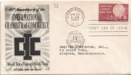 USA, Apr 20 1959, 40th Anniversary Of The International Chamber Of Commerce - 1951-1960
