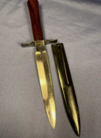 Rare WW1 French BOURGADE Trench Knife W Sheath - Armes Blanches