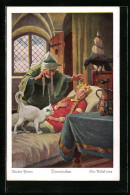 Künstler-AK Otto Kubel: Dornröschen, Brüder Grimm, Mütterchen Am Bett Des Schlafenden Dornröschens  - Fairy Tales, Popular Stories & Legends