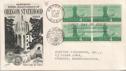 USA, Feb 14 1959, Honoring 100th Anniversary Of Oregon Statehood - 1951-1960