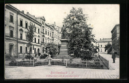 AK Reichenbach I. V., Solbrigsplatz Und Bismarckdenkmal  - Reichenbach I. Vogtl.