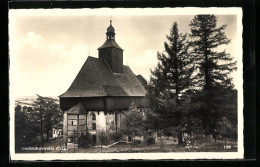AK Grossrückerswalde /Erzgeb., Ansicht Der Kirche Mit Bäumen  - Autres & Non Classés