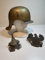 WW1 1915 German/Prussian Spike Helmet Lobster Tail Stamped - Copricapi
