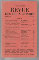 La Nouvelle REVUE DES DEUX MONDE N 8 Aout 1972 - Unclassified