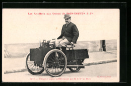 AK Les Ancêtres Aux Usines De Dion-Bouton & Cie, Triciycle à Vapeur 1888 Monté Par M. Le Mis De Dion  - PKW