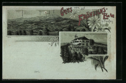 Mondschein-Lithographie Teufen, Restaurant Fröhlichsegg Mit Bodensee, Panorama Mit Ebenalp Und Säntis  - Teufen