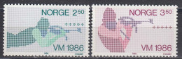 Norway 1986 - Biathlon-WM, Mi-Nr. 940/41, MNH** - Unused Stamps