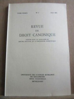 Revue De Droit Canonique Tome XXXIII N2 Juin 1983 Université De Strasbourg - Unclassified
